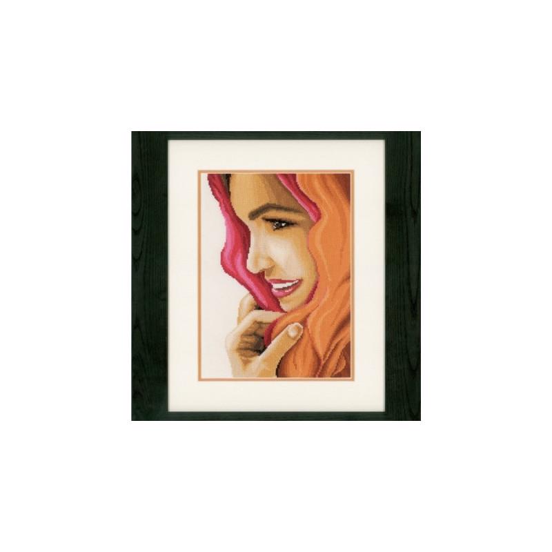 Набор для вышивания крестиком Lanarte PN-0156297 Woman with red scarf (18707) Набор для вышивания крестиком Lanarte PN-0156297 Woman with red scarf (18707)