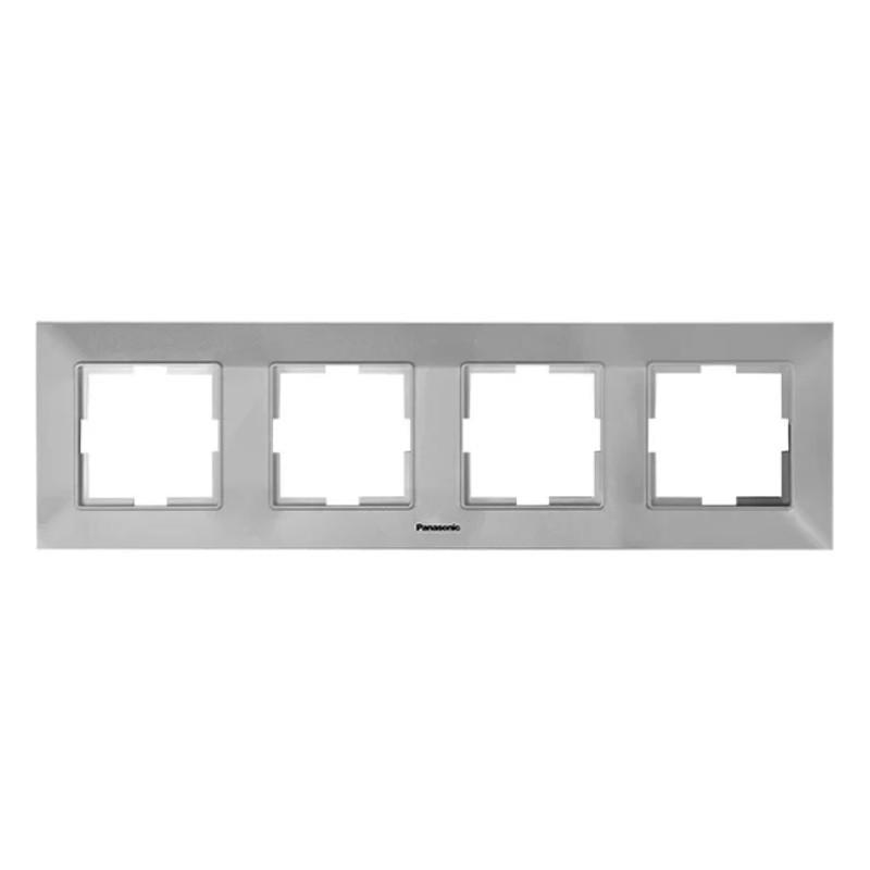 Рамка 4-местная Panasonic Arkedia Slim горизонтальная Серебряный (23867844) Рамка 4-местная Panasonic Arkedia Slim горизонтальная Серебряный (23867844)