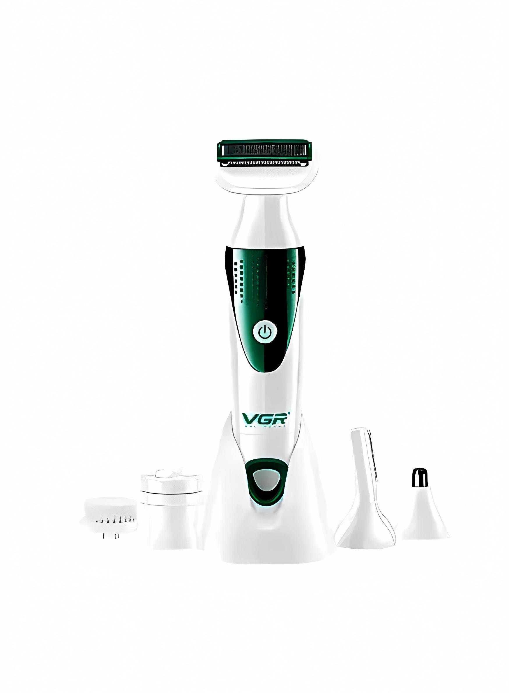 Эпилятор женский для удаления волос VGR V-720 USB для лица и тела Зеленый (63374ОД)