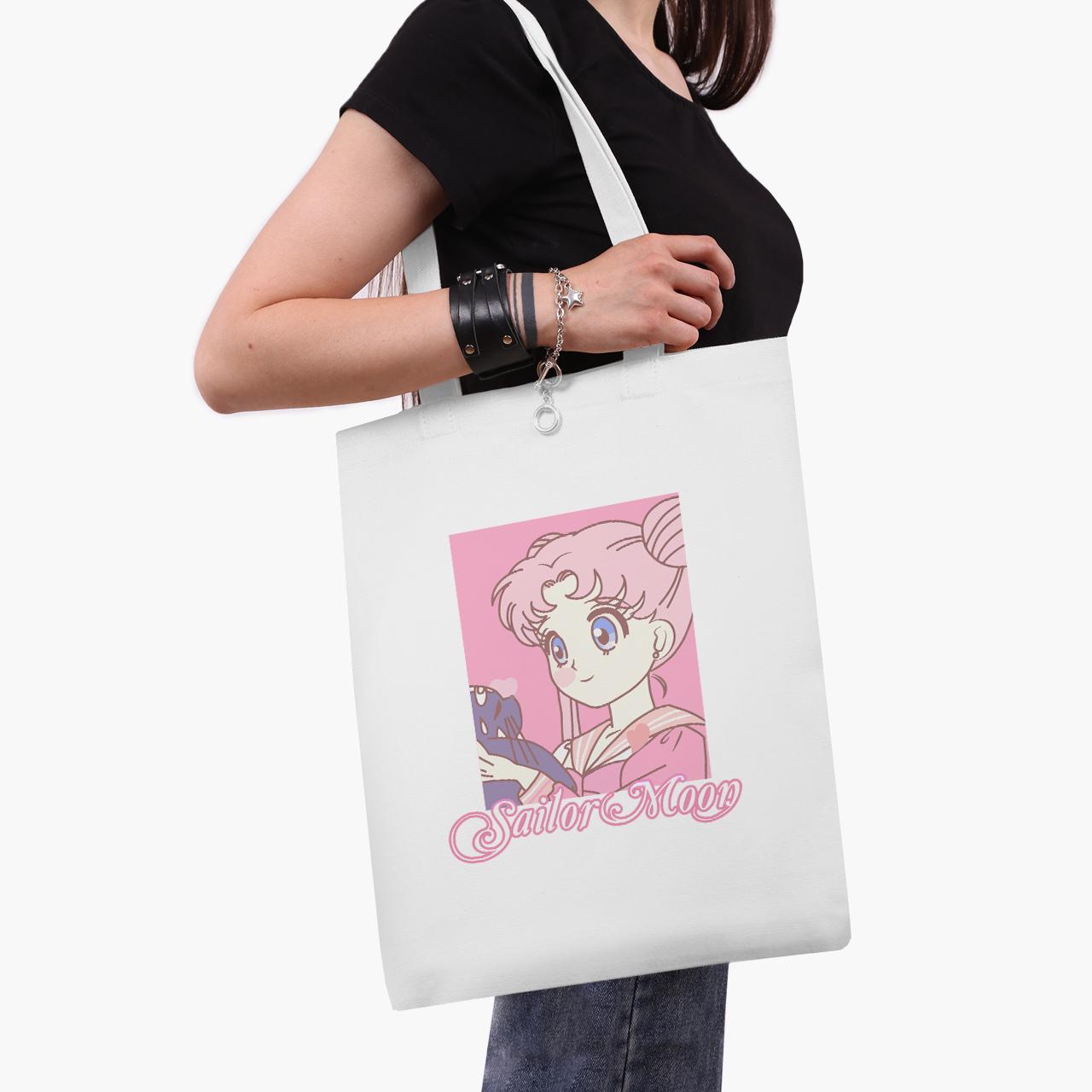 Эко сумка шоппер Sailor Moon 41x35 см Белый (9227-2914-WT1)