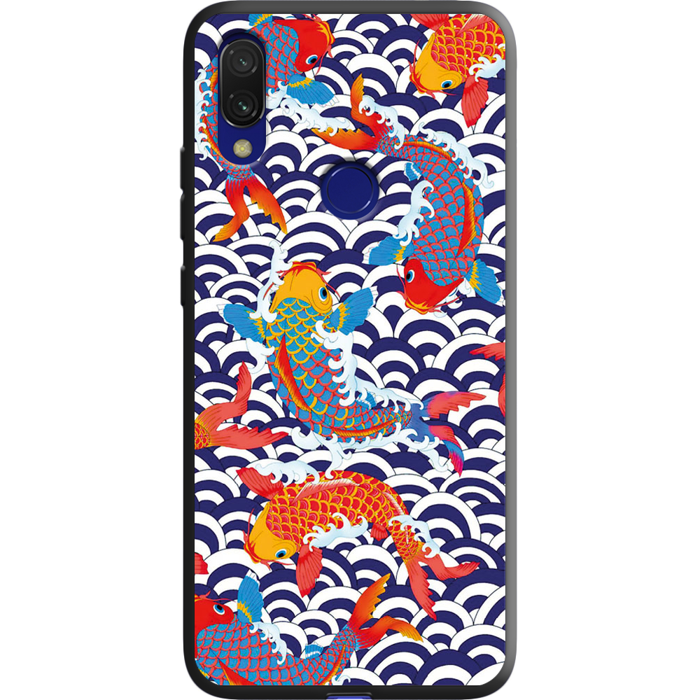Чехол Boxface Xiaomi Redmi 7 Koi Fish Черный силикон (36506-up2477-36630)