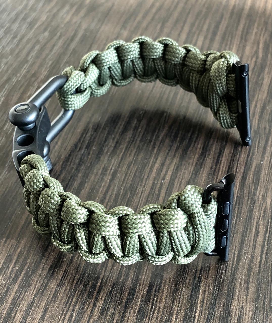Браслет ремешок Primo Cobra из паракорда для Apple Watch 42мм/44мм Army Green (1310410987)