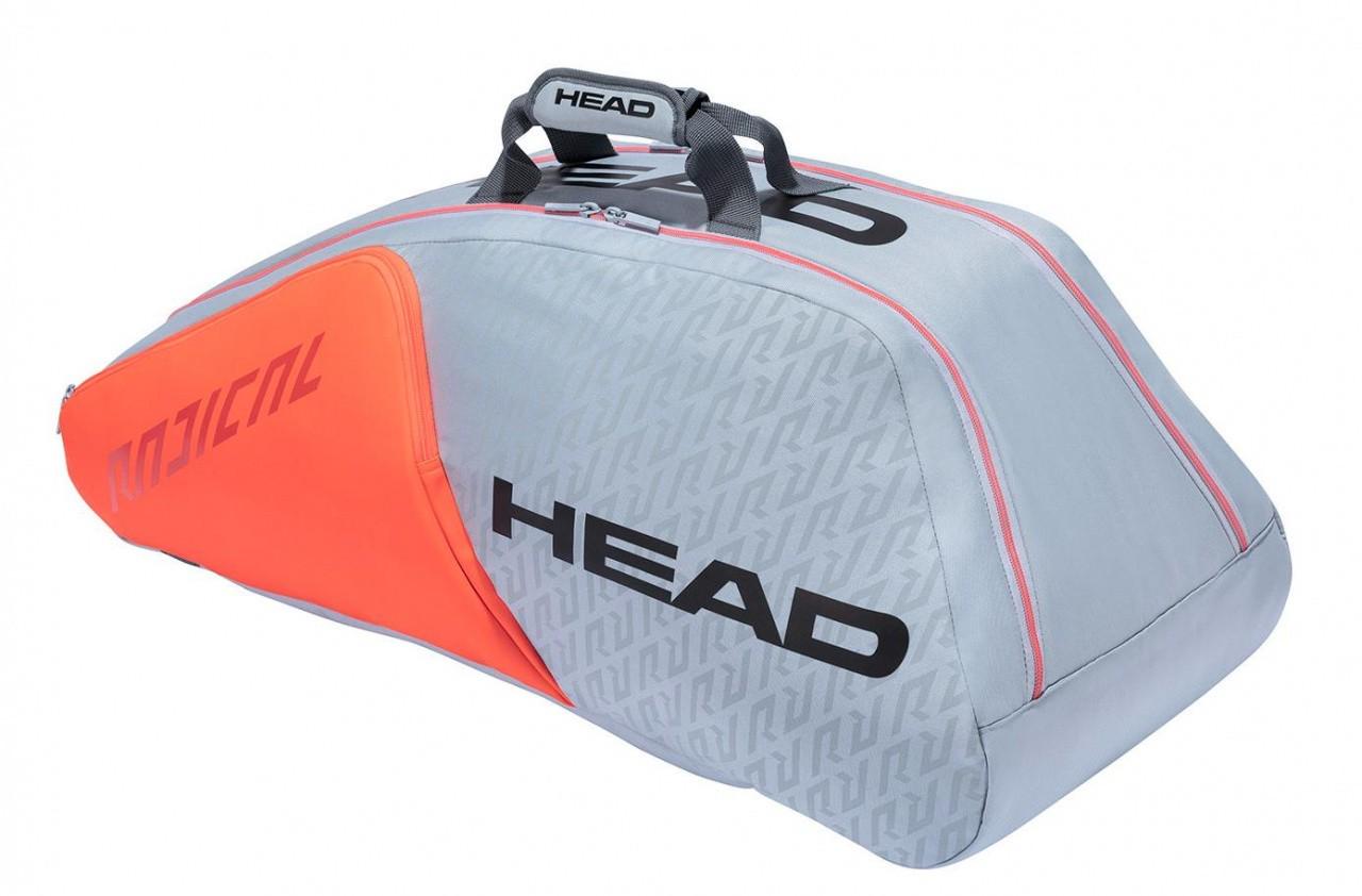 Сумка теннисная HEAD RADICAL 9R SUPERCOMBI GROR Серый/Оранжевый (283-511)