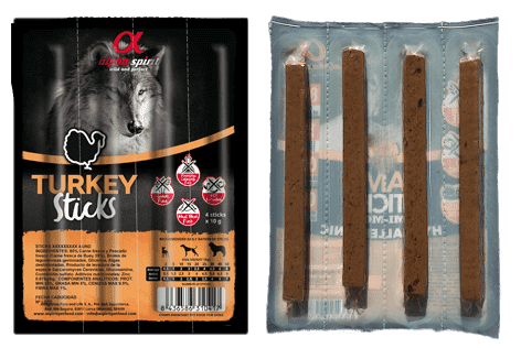 Ласощі для собак Alpha Spirit Dog Sticks Turkey беззернові з індичкою стік х16 160 г - фото 2 Ласощі для собак Alpha Spirit Dog Sticks Turkey беззернові з індичкою стік х16 160 г - фото 2
