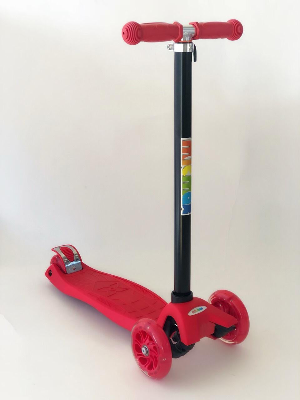 Самокат детский Scooter Pro с подсветкой колес 036 Красный (036-red)