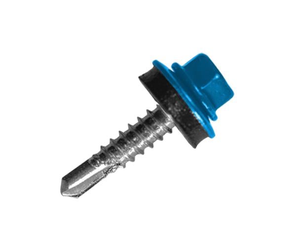 Саморез кровельный по металлу с шайбой EPDM MAXPRO 5,5х25 мм 250 шт. RAL-5012 (SDSM-55255012) - фото 1 Саморез кровельный по металлу с шайбой EPDM MAXPRO 5,5х25 мм 250 шт. RAL-5012 (SDSM-55255012) - фото 1