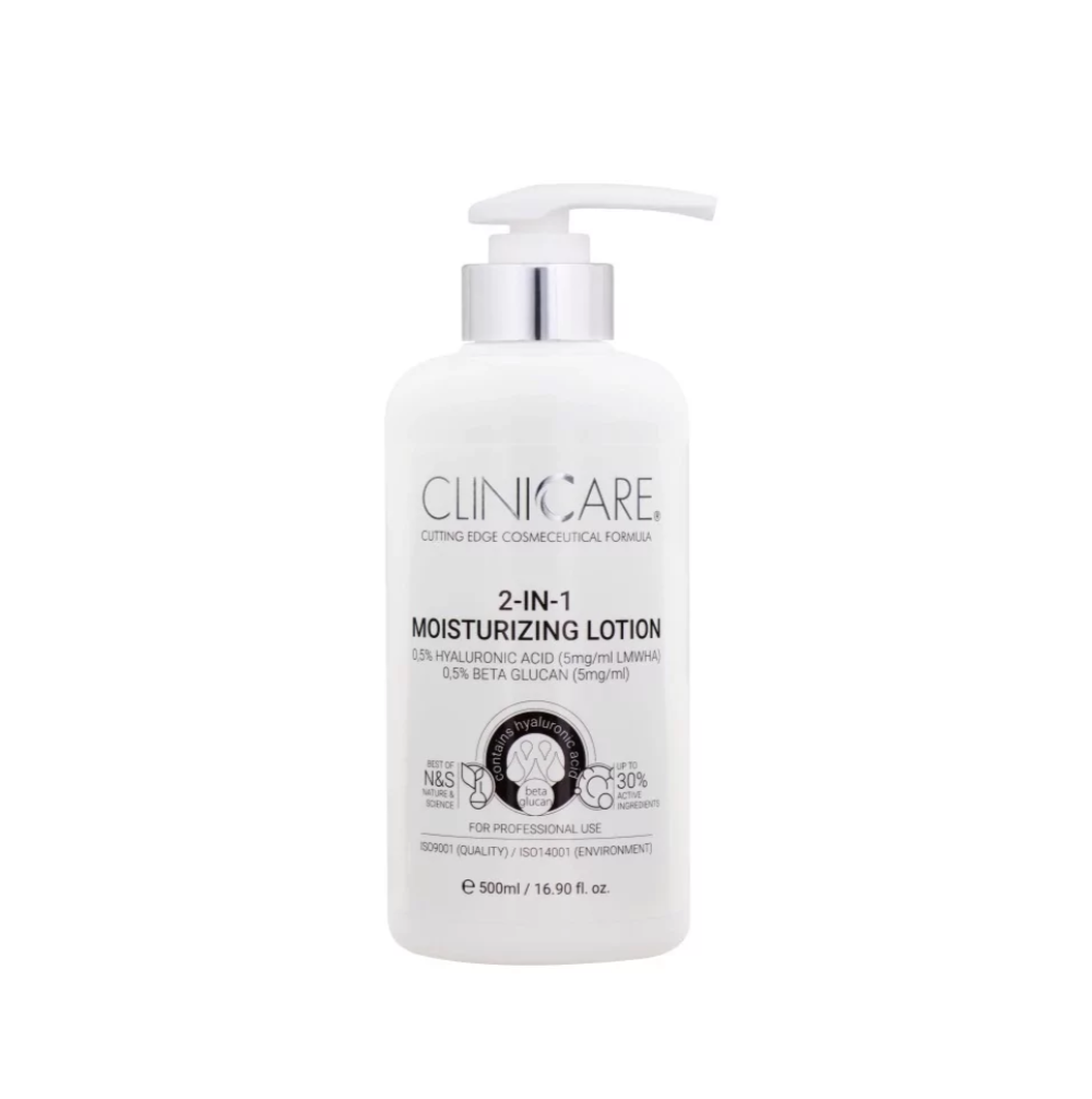 Лосьйон зволожувальний подвійної дії ClinicCare 2 in 1 Moisturizing Lotion 500 мл
