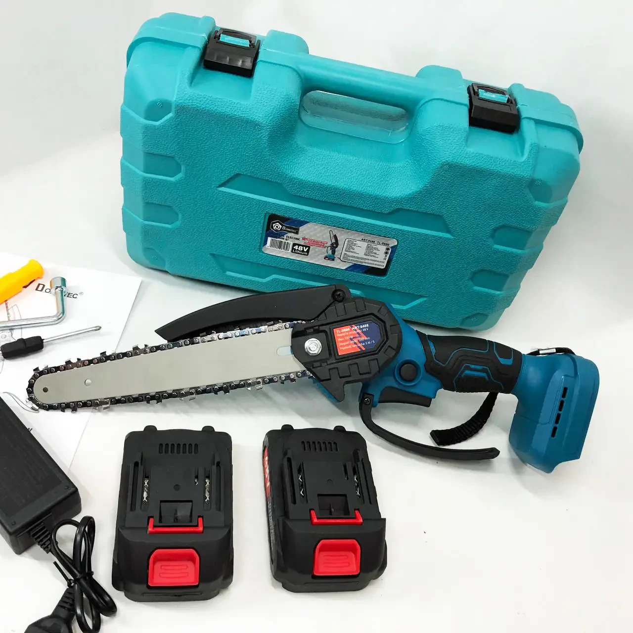 Электропила аккумуляторная Domotec SAW 6-8" 48 Вт садовая цепная (9640) - фото 7 Электропила аккумуляторная Domotec SAW 6-8" 48 Вт садовая цепная (9640) - фото 7