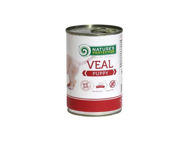 Корм влажный для щенков консерва с телятиной Nature's Protection Puppy Veal 400 г (45087)