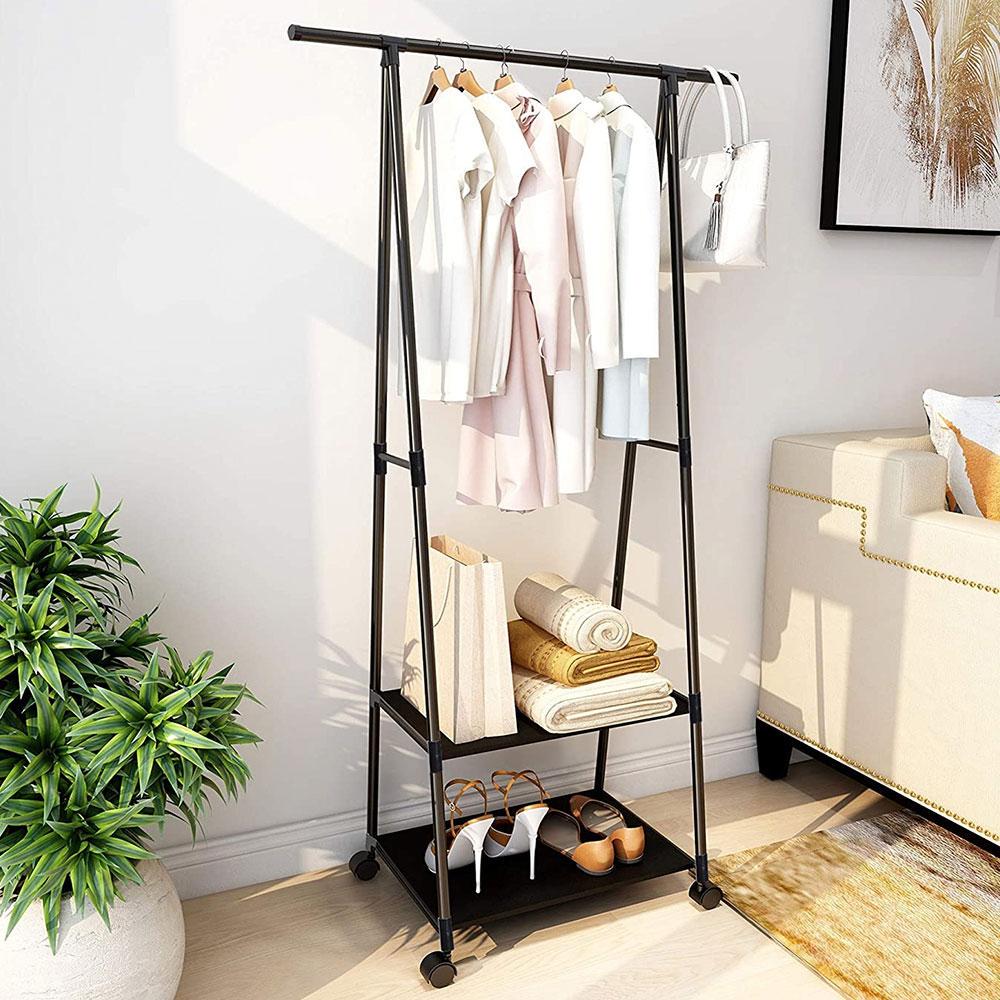 Передвижная напольная вешалка с полочками Coat Rack