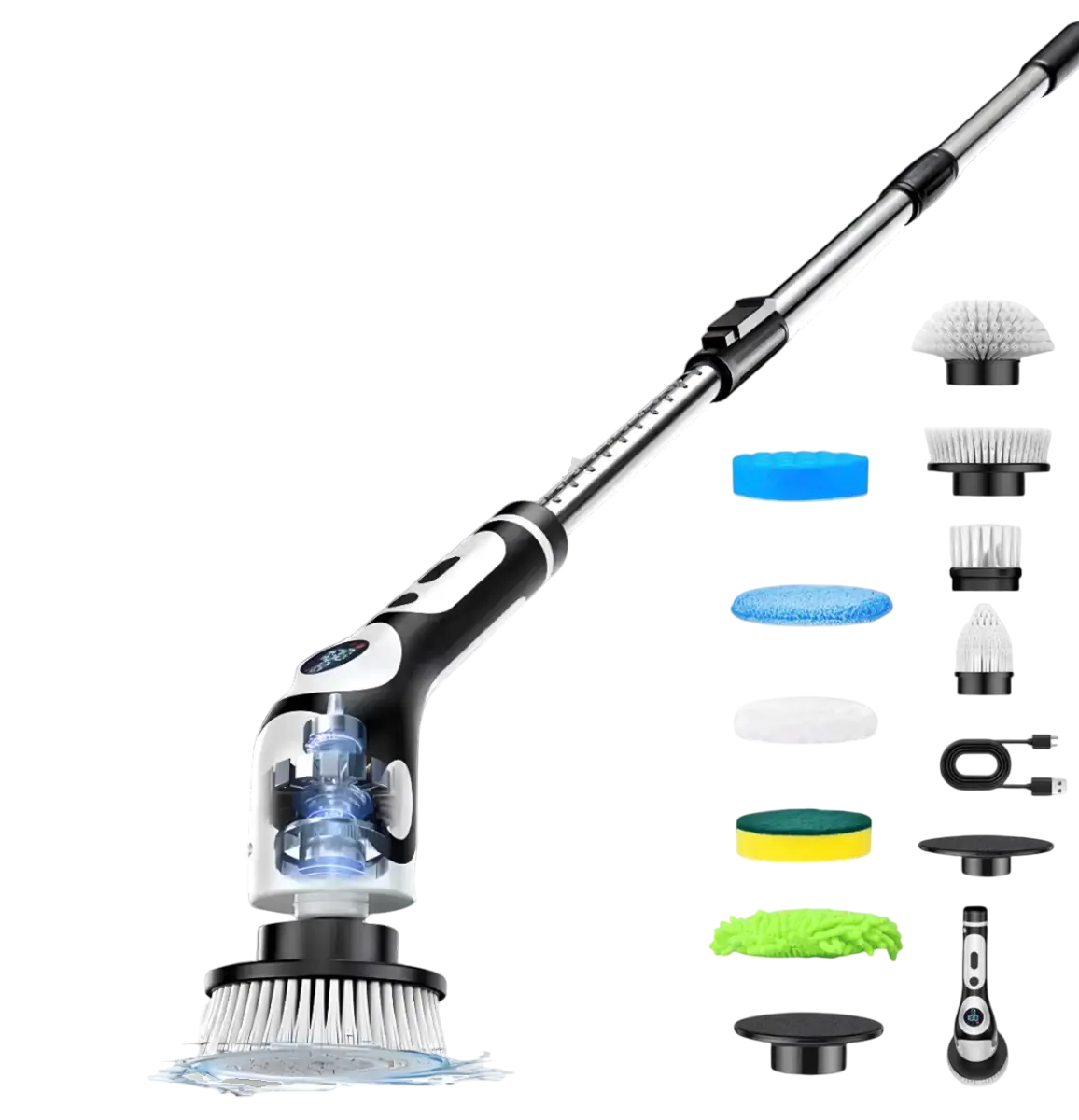 Щітка для прибирання бездротова 9в1 з акумулятором та змінними насадками (4156)