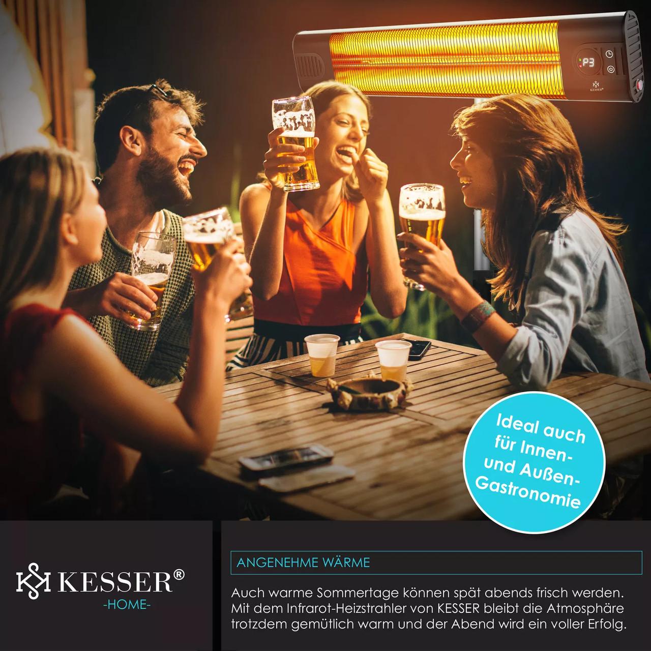 Инфракрасный обогреватель KESSER 2500 Вт Серебряный (16737slb) - фото 8 Инфракрасный обогреватель KESSER 2500 Вт Серебряный (16737slb) - фото 8