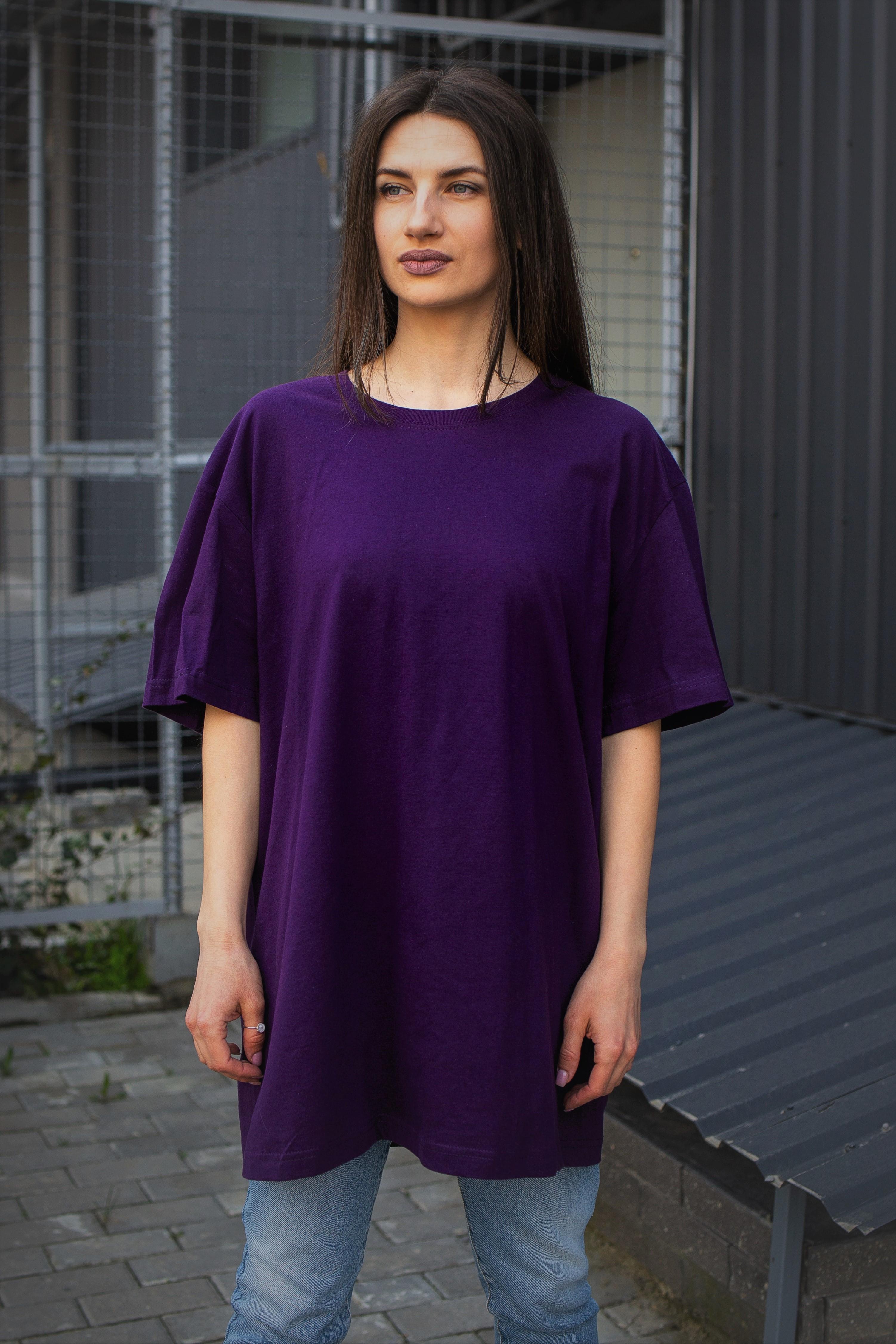 Оверсайз футболка Without Great woman L/XL Purple (L8042915)
