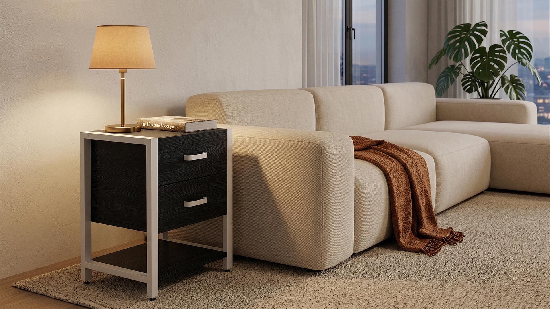 Тумба универсальная Ferrum-decor Вивьен ДСП 16 мм 2/1 50x41x40 белый/Каштан Арвадонна (FRD-107796)