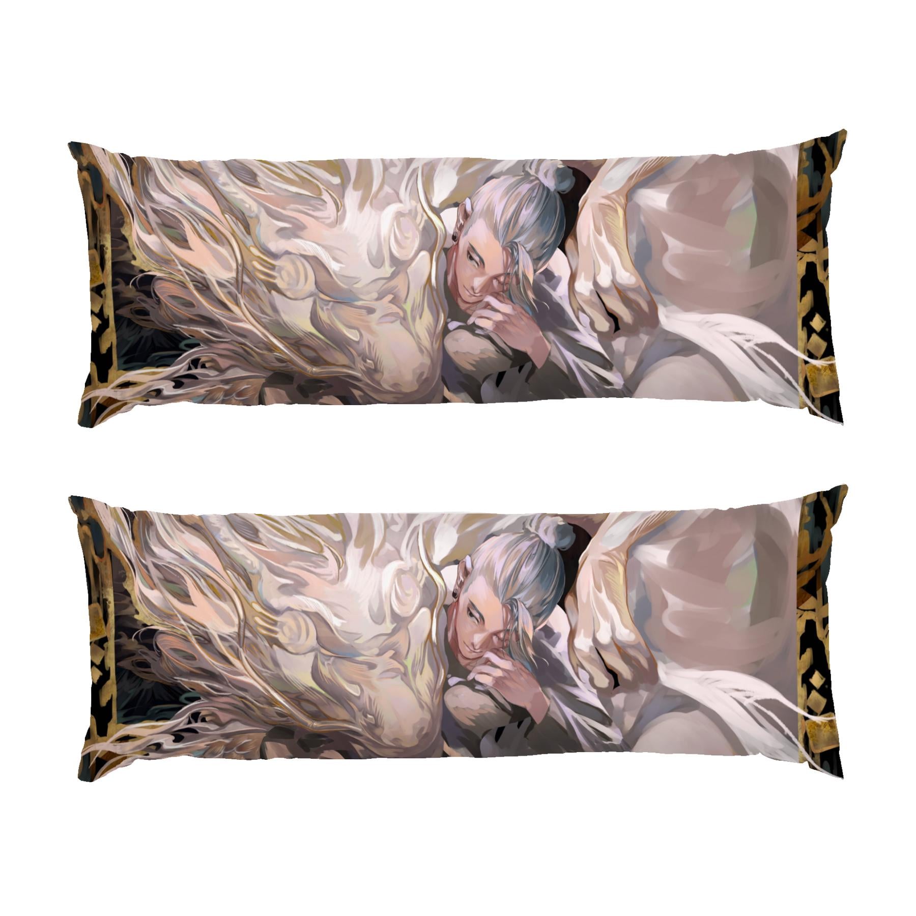 Подушка дакимакура Suguru Geto White hair Jujutsu Kaisen габардин 180х60 см (113374-4)
