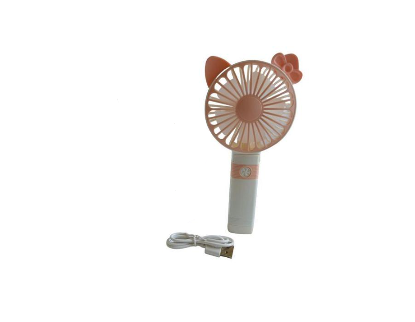 Вентилятор DianDi Mini Fan SQ-2163 ручной аккумуляторный с USB-зарядкой и складываемой ручкой Розовый