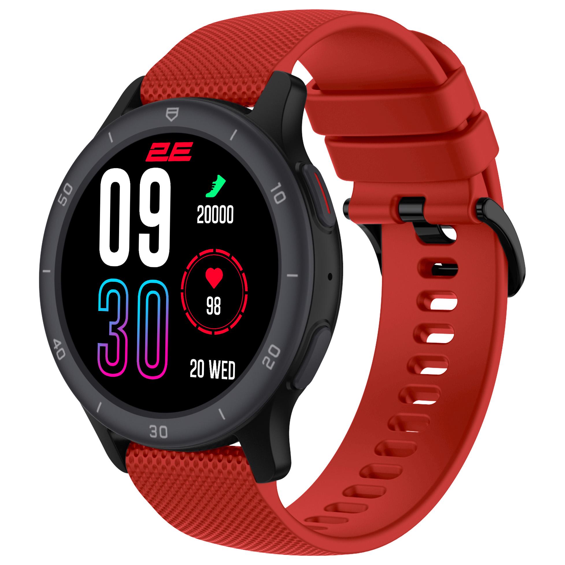 Смарт-часы 2E GT2 Amoled 1,32" 360x360 Bluetooth 5.2 Черный/Красный (622316)