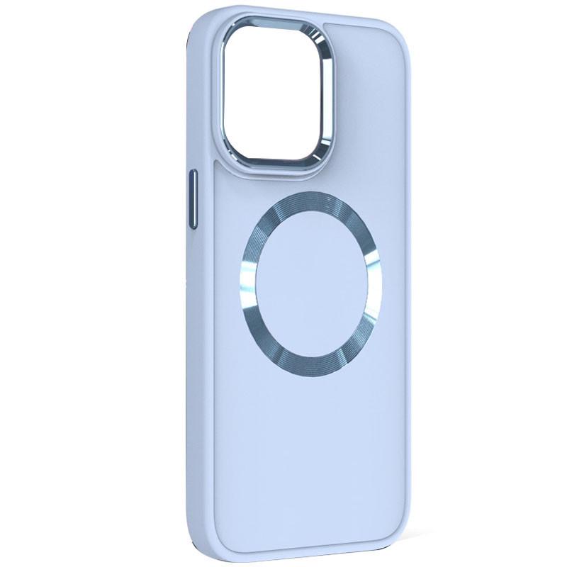 Протиударний TPU чохол Bonbon Metal Style with MagSafe для Apple iPhone 15 Plus (6.7") Блакитний / Mist Blue