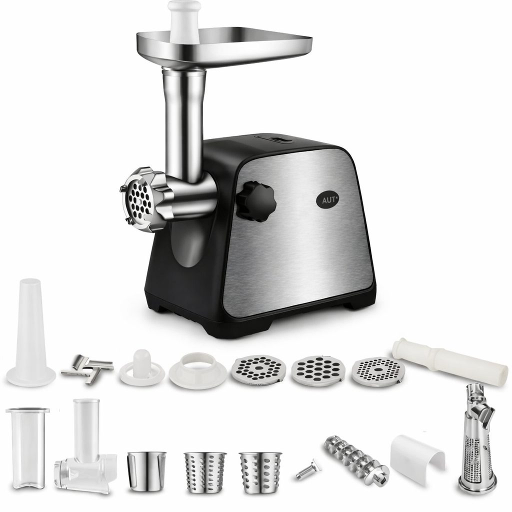 Мясорубка электрическая Domotec MS-2027 4500 Вт с соковыжималкой Серый (GR-06030)