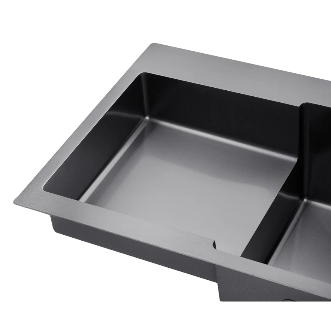 Мийка для кухні Kroner KRP Schwarze 7848RHM з нержавіючої сталі PVD 3/1 мм (CV030024) - фото 6