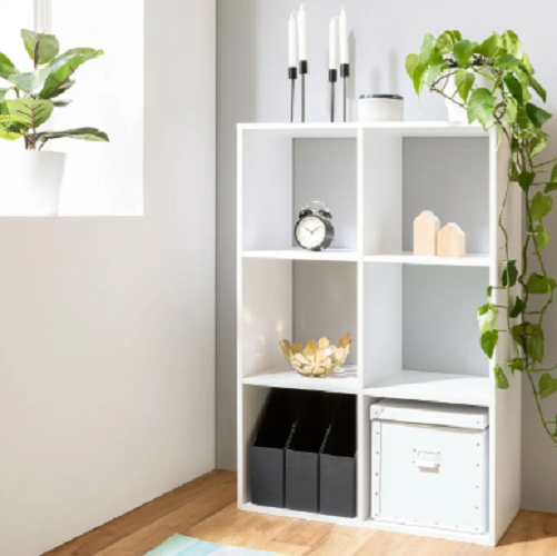 Стеллаж для книг на 6 ячеек открытый Белый (P58) - фото 2 Стеллаж для книг на 6 ячеек открытый Белый (P58) - фото 2