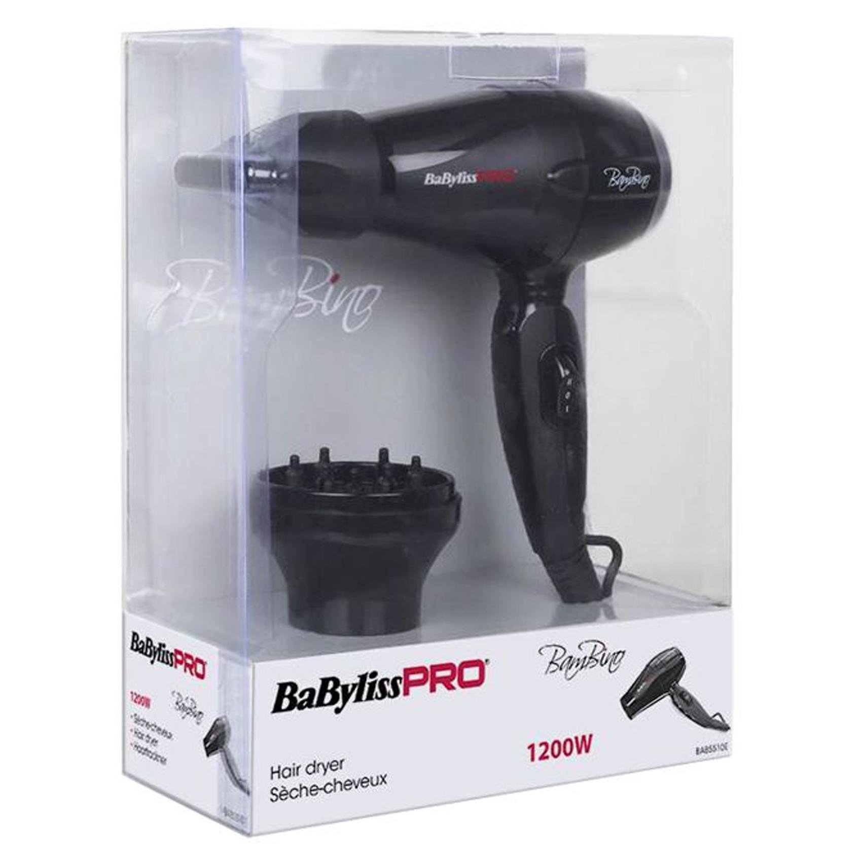 Фен для волосся BaByliss PRO BAB5510E Bambino 1200 Вт Чорний (5675) - фото 4