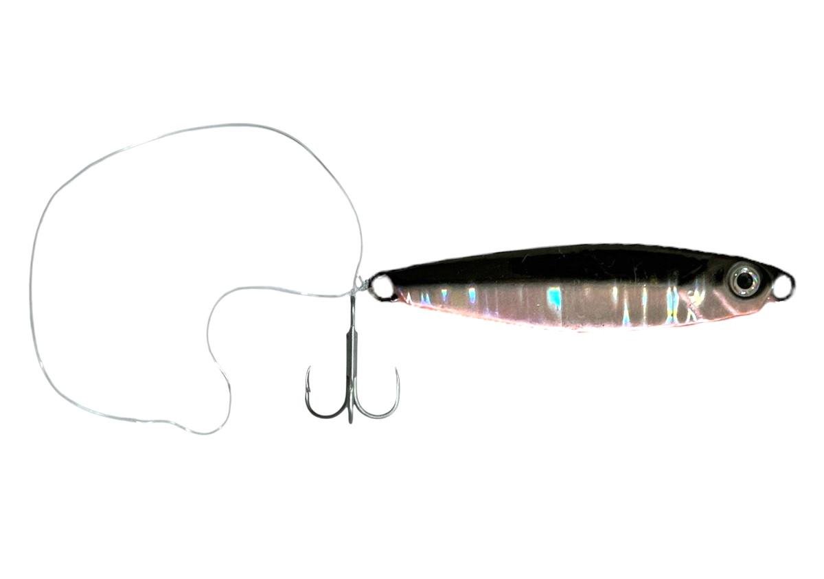 Пилькер для ловли саргана и жереха ART PB05/15 с поводком и тройником 15 г Черный/Серебристый (15947815428)