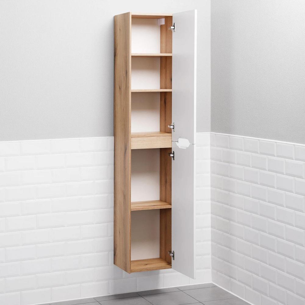 Пенал подвесной MVK Vostok Mirri 35 эмаль правый 350х300х1700 мм Белый матовый (mrp135wh) - фото 5 Пенал подвесной MVK Vostok Mirri 35 эмаль правый 350х300х1700 мм Белый матовый (mrp135wh) - фото 5