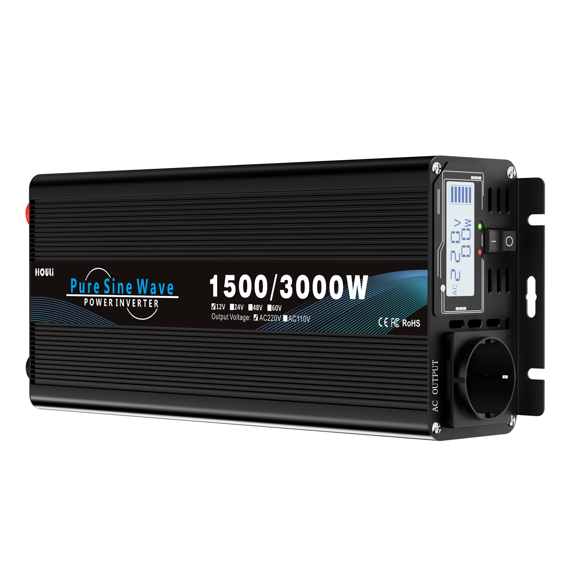 Автомобилбный инвертор чистая синусоида 3000W 12-220V