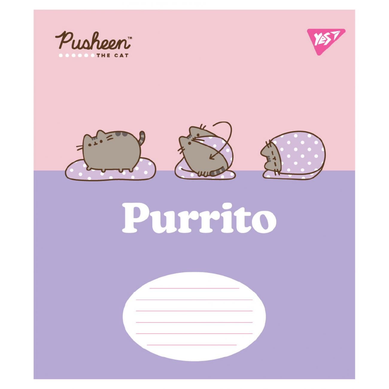 Тетрадь школьная YES Pusheen The Cat коса линия 12 л. (767614) Тетрадь школьная YES Pusheen The Cat коса линия 12 л. (767614)