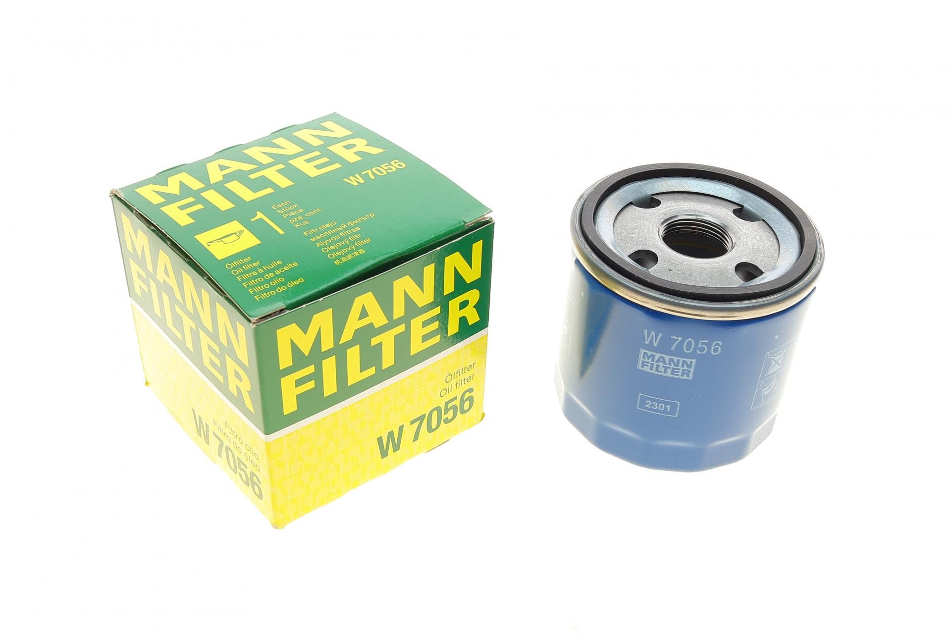 Фильтр масляный Mann-Filter для Opel Astra K 1,0/1,4 15-/Insignia B 1,5/2,0 16V 17- (W 7056)