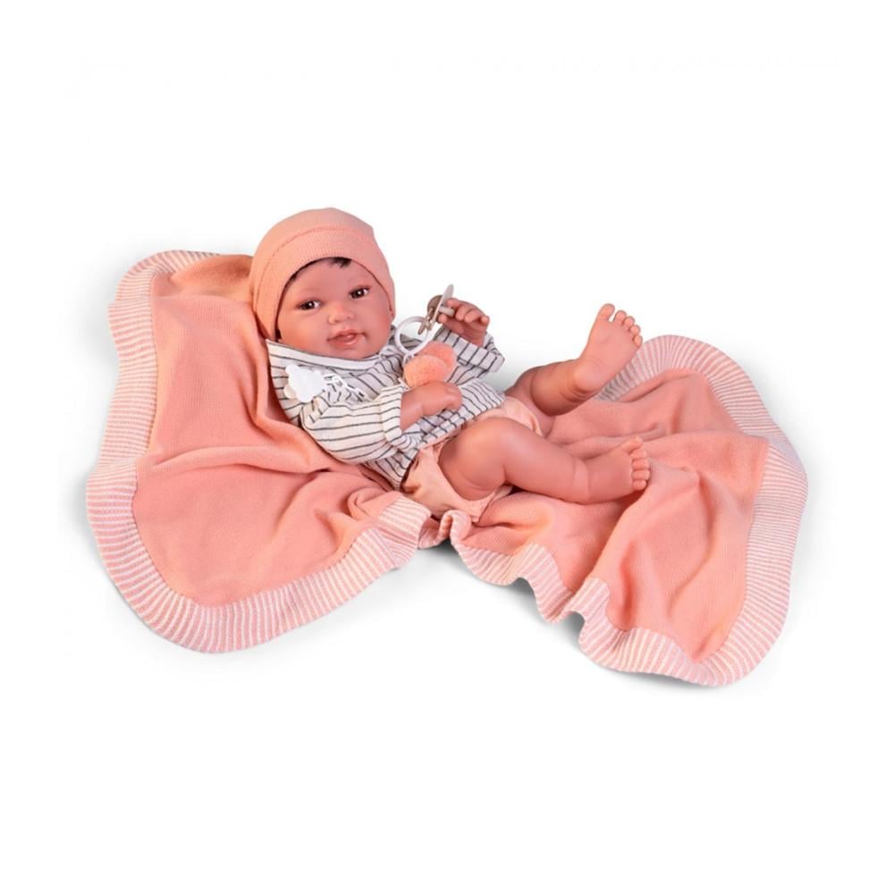 Пупс виниловый испанский Реборн Antonio Juan новорожденный мальчик с пледом 42 см