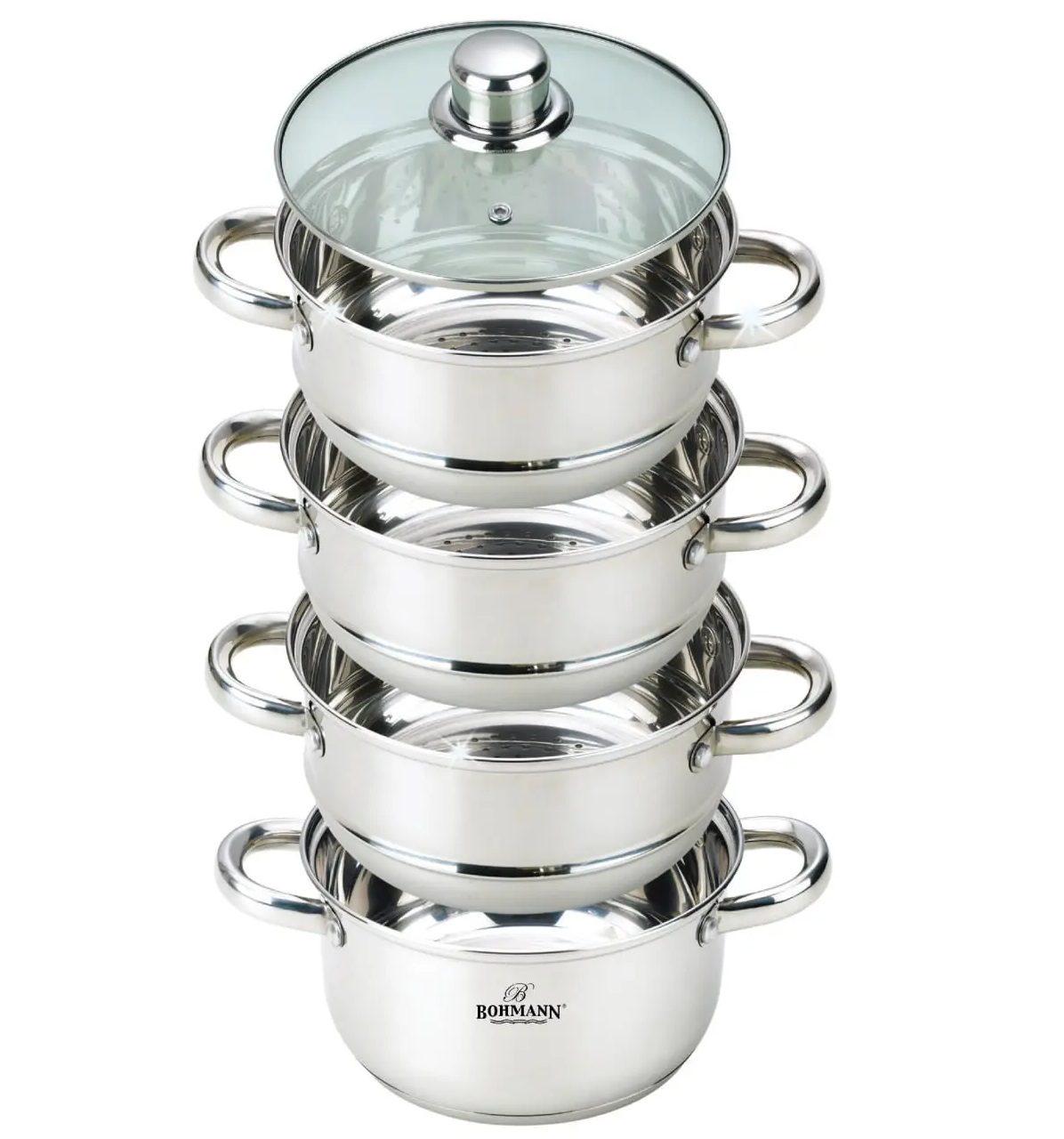 Пароварка-мантоварка Bohmann 5 л 5 предметов (23755576) - фото 3