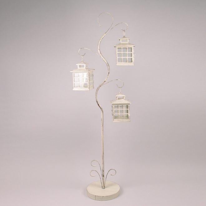 Подсвечник-фонарь Flora металлический 130 см Кремовый (39529) - фото 1 Подсвечник-фонарь Flora металлический 130 см Кремовый (39529) - фото 1