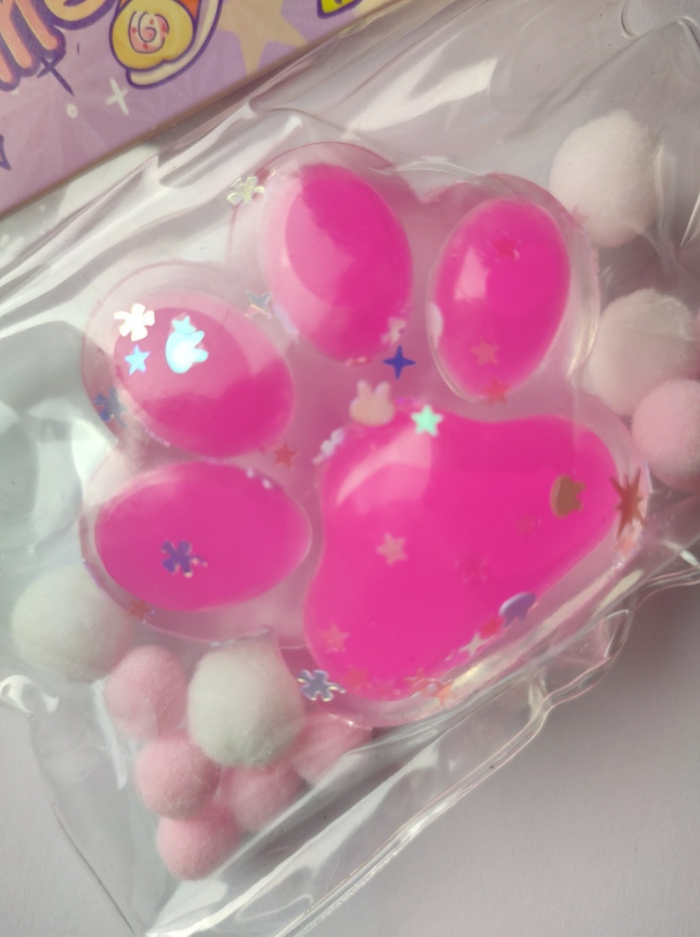 Игрушка Сквиши Лапка котика 7 см Прозрачный с малиновым (22600) Игрушка Сквиши Лапка котика 7 см Прозрачный с малиновым (22600)