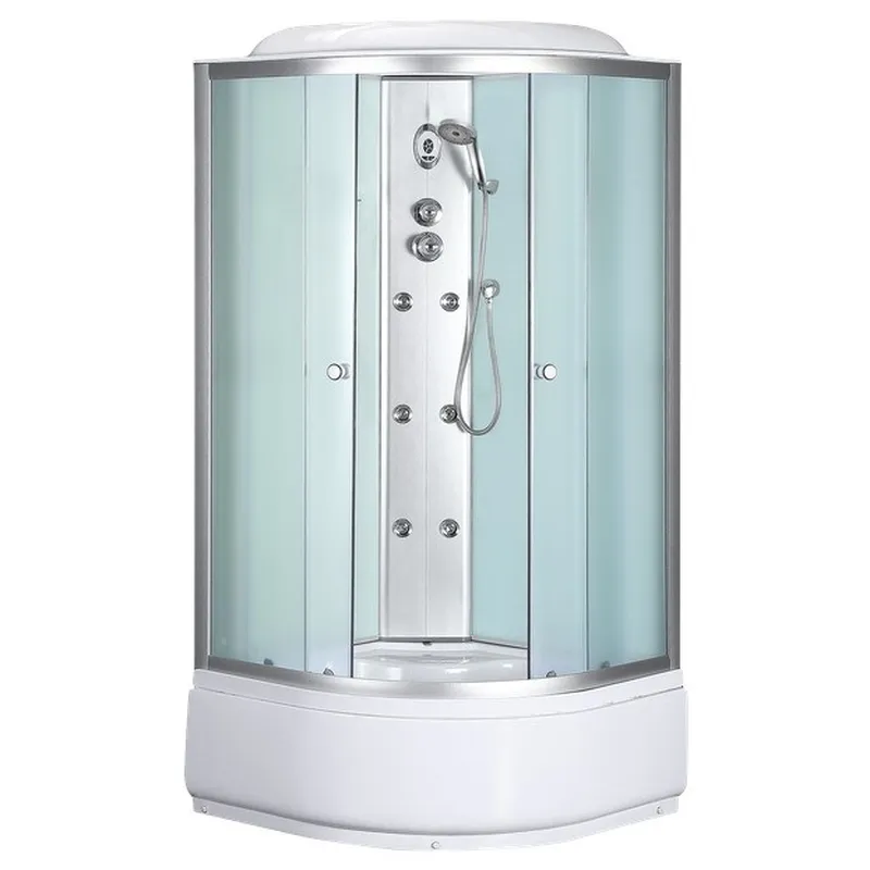 Бокс душевой с гидромассажем MIXXUS STRONG SBH01-90x90x215-FB Satin с высоким поддоном (MI6888)