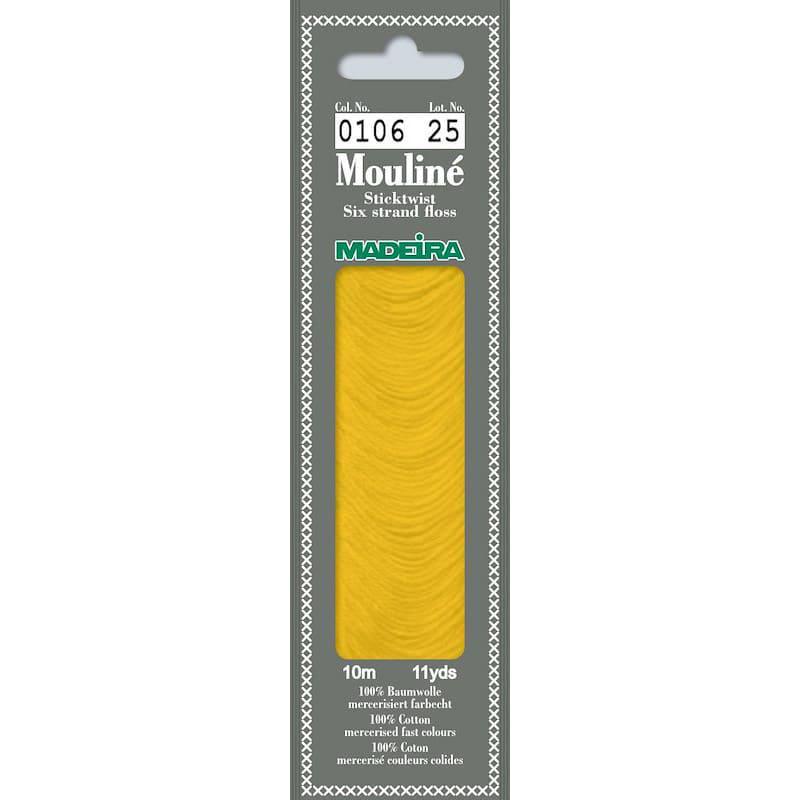 Нитки мулине Madeira 0106 Mouline Лимонный