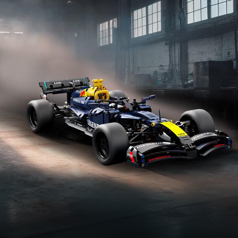 Конструктор на радиоуправлении 1:10 Red Bull Racing F1 Формула 1 гоночная машина с мотором и пультом 56 см Синий (RB20) - фото 4