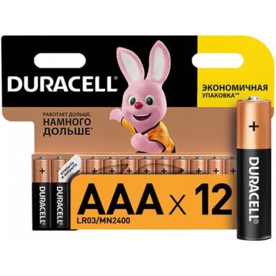 Батарейки Duracell ААА LR03 MN2400 1x12 шт.