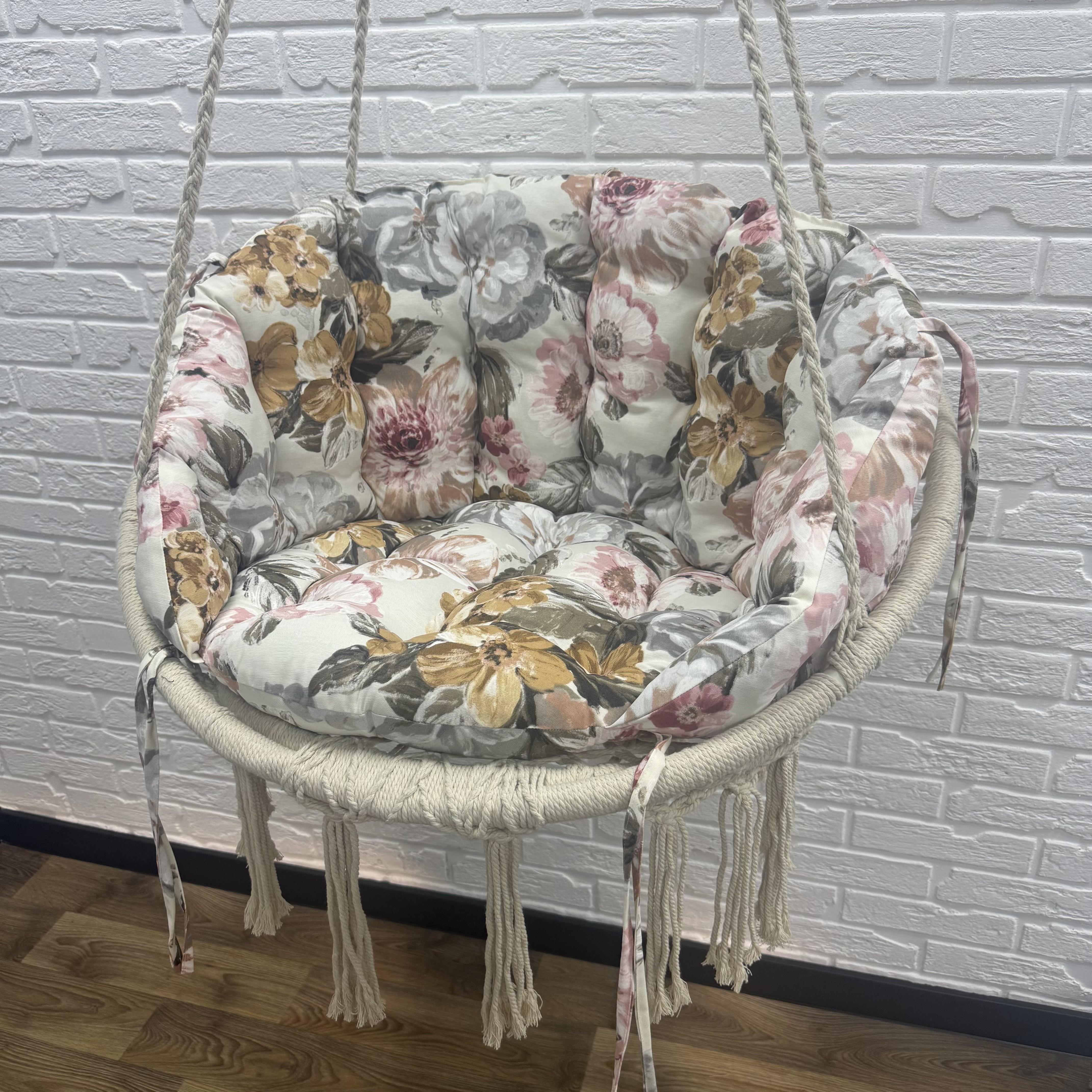 Подушка для подвесной качели Comfort Home Bouquet панама 60х40 см