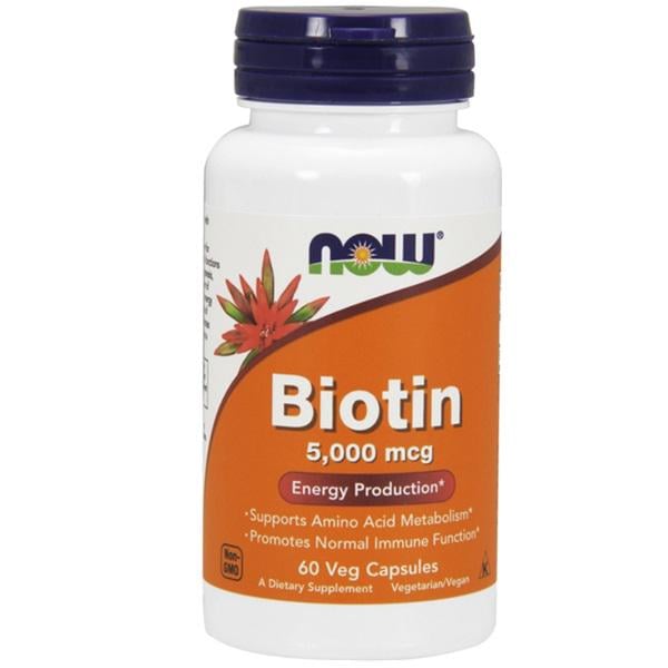 Биотин Now Foods Biotin 5000 mcg 60 вегетарианские капс. (000002834)