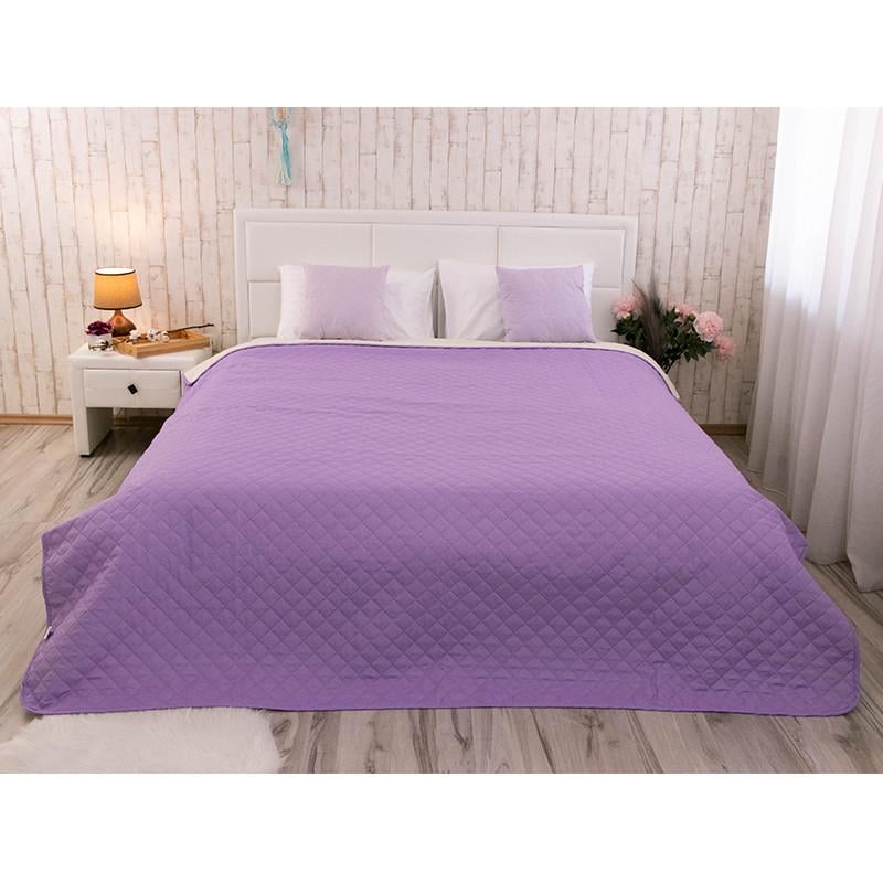 Покрывало двустороннее Руно Севилья 220x240 см Фиолетовый/Молочный (21219) - фото 1