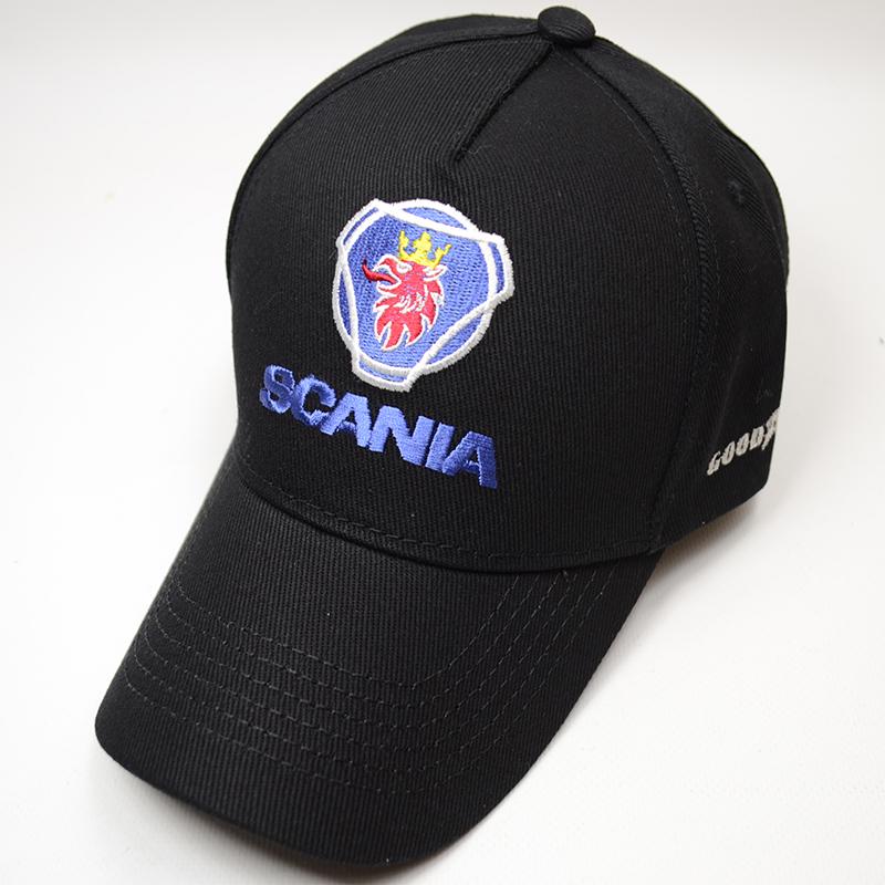 Бейсболка мужская Scania LK12 пятиклинка из плотного коттона на регуляторе L/р. 57-58 Черный