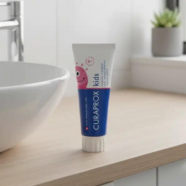 Зубная паста детская CURAPROX со вкусом арбуза и фтором 60 мл - фото 3 Зубная паста детская CURAPROX со вкусом арбуза и фтором 60 мл - фото 3