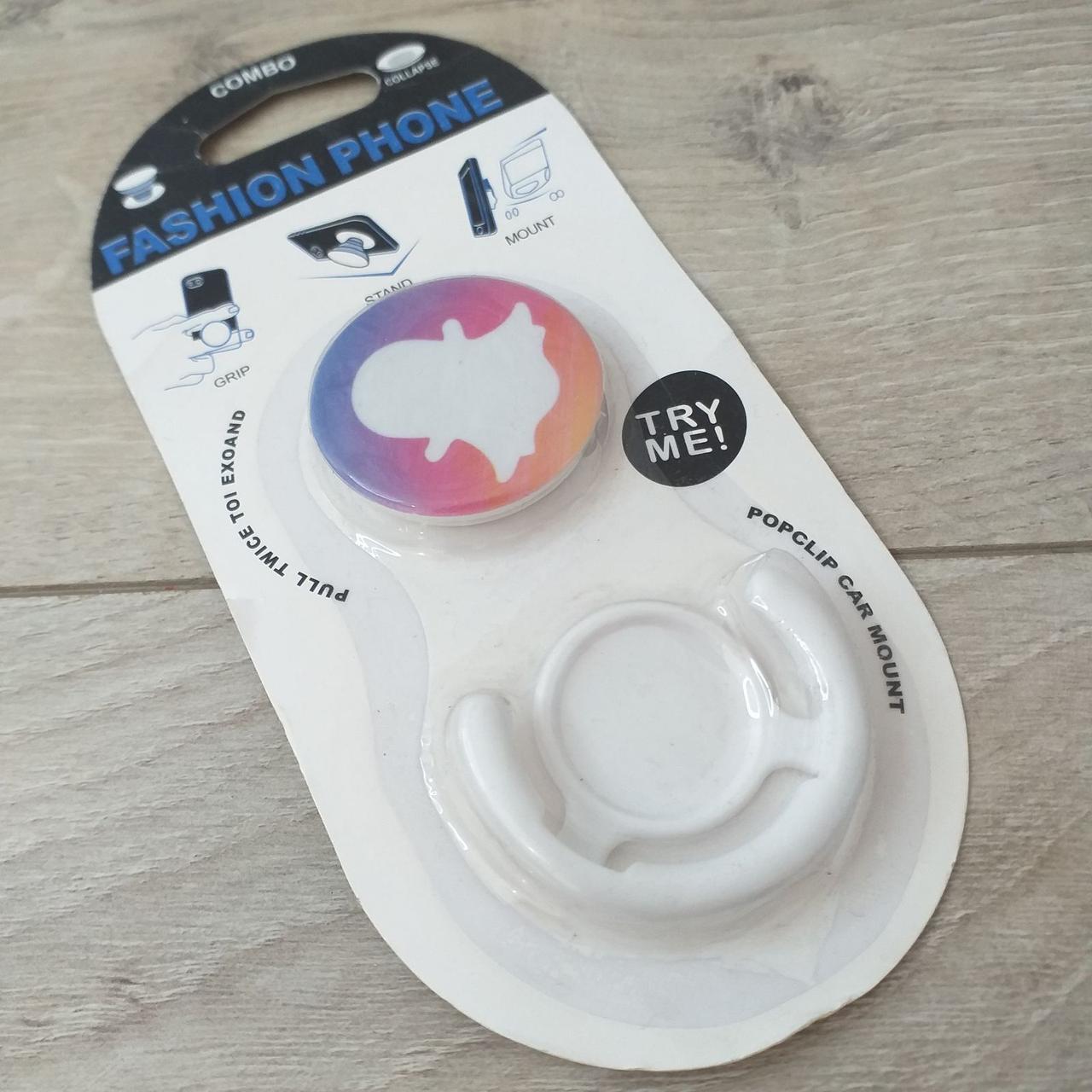 Попсокет держатель Fashion для телефона 3D Белый (KG-10530) Попсокет держатель Fashion для телефона 3D Белый (KG-10530)