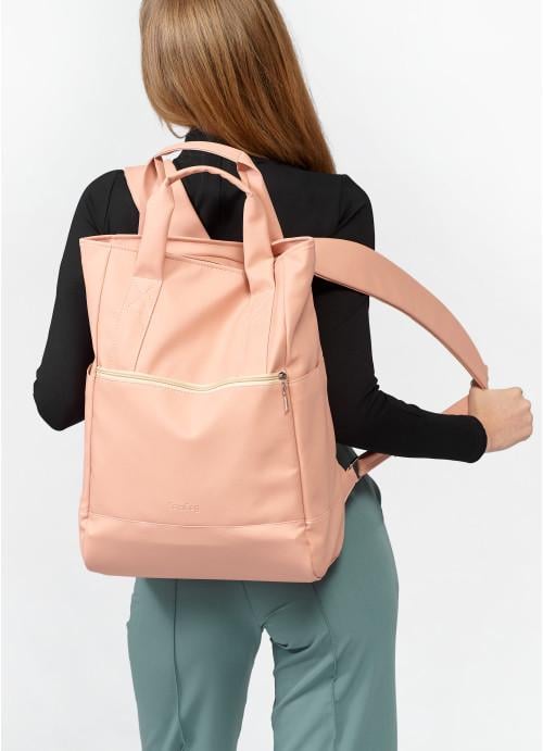 Рюкзак-сумка женская Sambag с отделением под ноутбук Пудровый (7440311545)