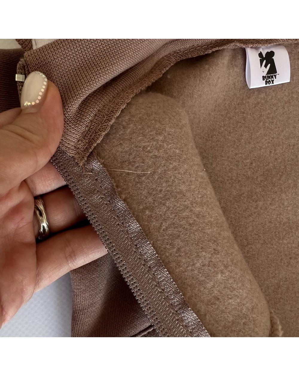 Комбинезон со съемным каюшоном детский BUNNY BOX триника утепленный р. 62 Мокко (18162) - фото 4