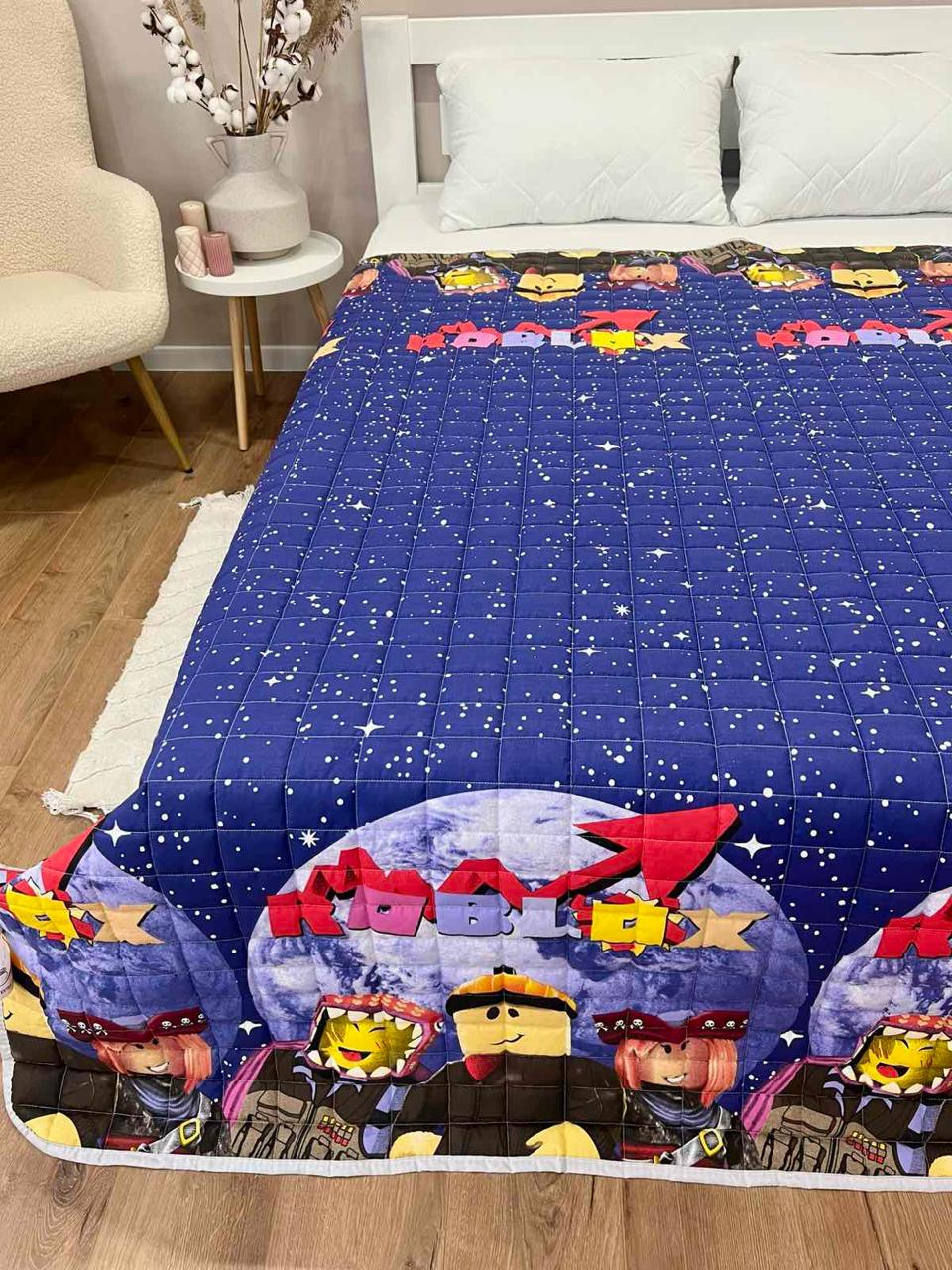 Ковдра дитяча з малюнком роботи двостороння 150х210 см Синій (27503928) - фото 7 Ковдра дитяча з малюнком роботи двостороння 150х210 см Синій (27503928) - фото 7