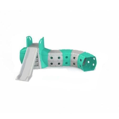 Горка с тоннелем Doloni 01470/1 130 см Бирюзовый/Серый