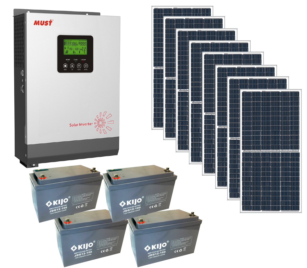 Комплект гибридной автономной солнечной электростанции Своя Энергія KAS10-5/5/436 5 кВт на гелевых АКБ